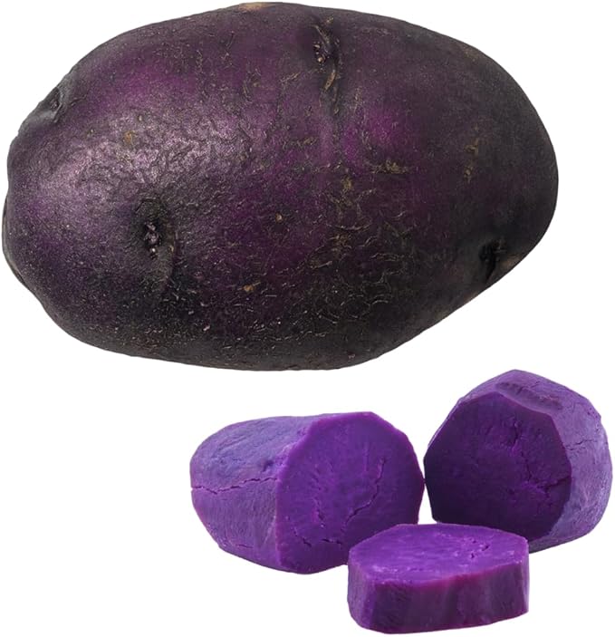 2 Lbs Purple Potato Tubers High Yielding for Outdoor Planting, Vegetables Potatoes Plants Bulbs Seeds, Heirloom Seed Potato Live Tuber