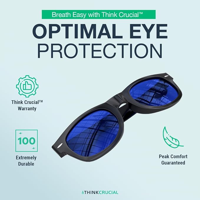 Think Crucial 2 Horticulture Indoor Hydroponics Grow Room & Greenhouse Light Glasses (Goggles), Anti UV, Ultra-Violet, HPS, MH Lights Reflection & Glare Optical Protection (2 Pack)