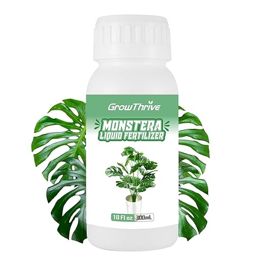 Organic Monstera Plant Food & Liquid Fertilizer (10 oz) - Probiotic Nutrient Solution for Vibrant Leaves & Root Growth - Indoor Plant Care