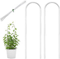 2 Pack U-Shaped Clear Acrylic Trellis for Hoya Trellis, Small Plant Trelli for Indoor Potted Plants Climbing Plant Trelli with 20 Straps Garden Accessories for Hoya, Pothos