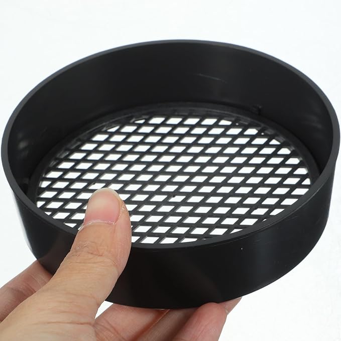 Soil Sieve Set 3-Pack with Replaceable Fine Medium Coarse Mesh Screens 4.4 Inch Plastic Garden Soil Sifters for Compost Sifting and Planting