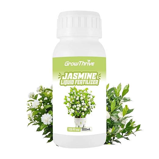 Jasmine Liquid Plant Food 10 oz – Organic Probiotic Liquid Fertilizer for Jasmine Plants, Natural Flower Food Concentrate – Promotes Growth, Green Leaves & White Blooms