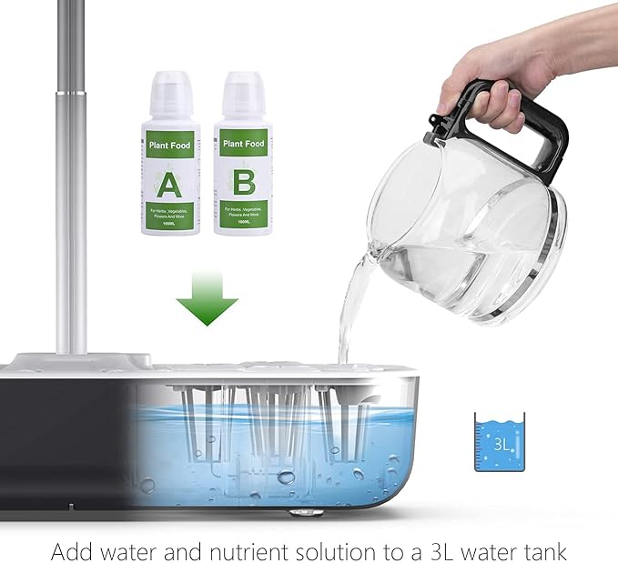 Hydroponics Growing System Accessories, A+B Plant Food Suitable for Most Hydroponic Planting Systems, Hydroponic Nutrients Seed Pods kit Plant Food for Growing Vegetables Fruits Flowers Herbs