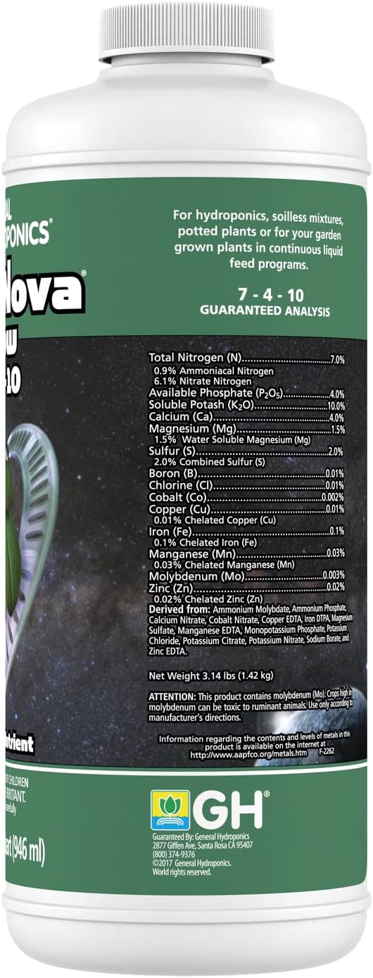 General Hydroponics GH1622 Fertilizer, 1 Quart