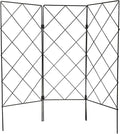 DOITOOL Metal Garden Trellis for Climbing Plants, Decorative Plant Trellis Foldable Plants Support Lattice Metal Plant Frame for Climbing Vines Flower Vegetables - 23.6×20.8 inches