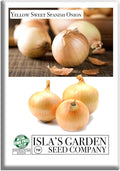 Yellow Sweet Spanish Onion Seeds (Allium cepa) – 750+ Non-GMO Heirloom Seeds by Isla’s Garden Seeds, Mild & Sweet Flavor, Large Golden Bulbs, Excellent for Cooking, Slicing & Storage, Garden Gift Idea
