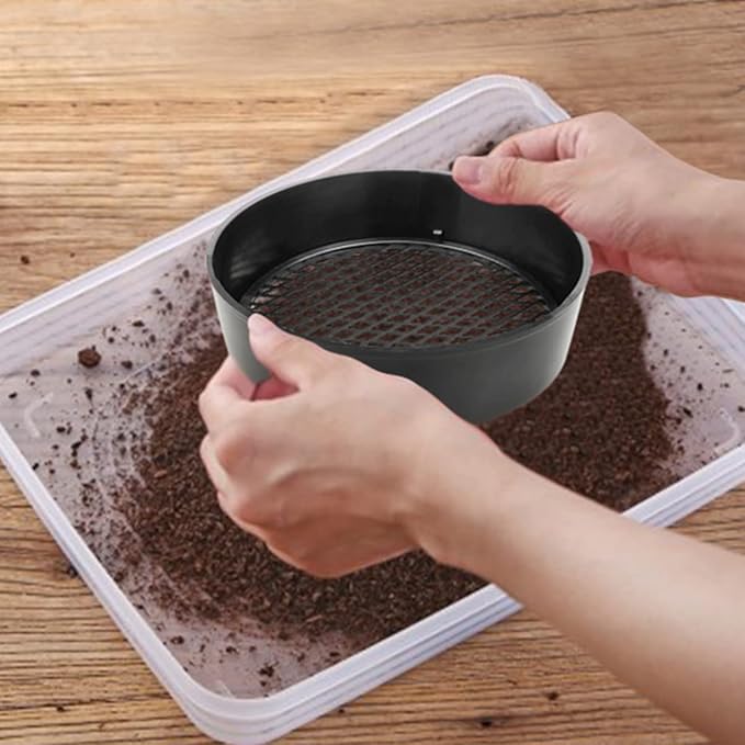 3 Pack Sifting Pan Outdoor Gold Panning Soil Sifter Garden Sieve Mesh Garden Mini Sifting Pan Soil Sand Sieve for Garden Outdoor