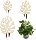 FINGERINSPIRE 3 PCS Wooden Plant Trellises 3 Size Monstera Leaf Shape Floral White Houseplant Trellis for Indoor Climbing Plants Garden Plant Trellis Support for Ivy Flowers Outdoor Potted Plants
