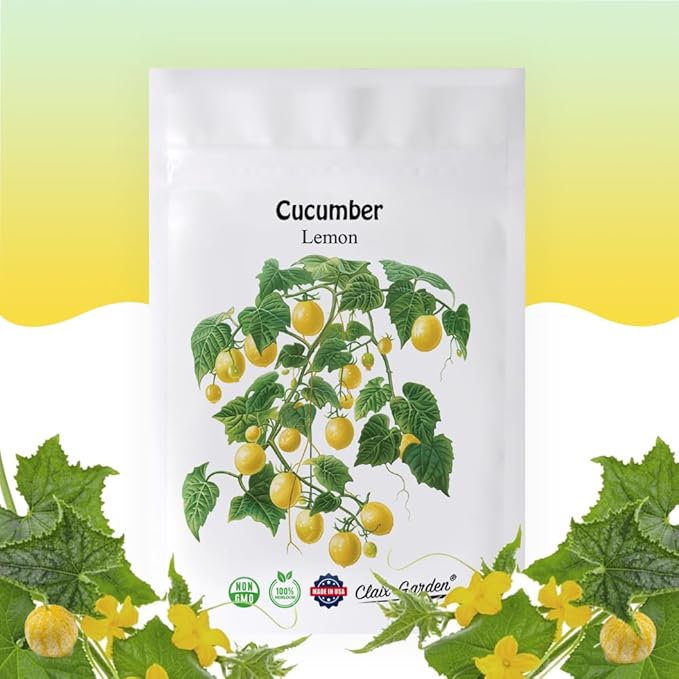 Lemon Cucumber Seeds - 100 Heirloom, Non-GMO Seeds, Excellent for Any Home Garden, Simple to Grow, Delicious Flavor, Quick Grow Cycle