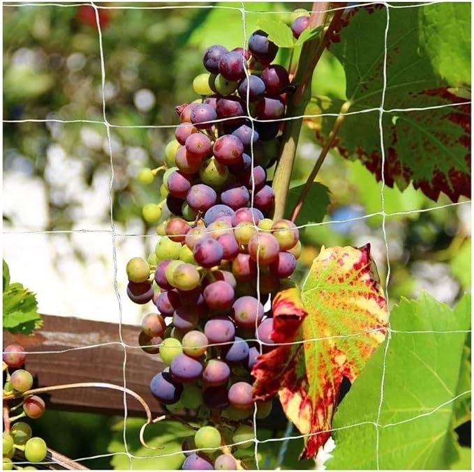 Plant Trellis Netting 5 * 30FT 3.5 Mesh Heavy-Duty Polyester Grow Net, Garden Trellis Netting with Square Mesh for Climbing Plants, Vegetables, Fruits and Flowers
