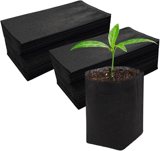 Belit 0.2 Gallon Nursery Growing Bags, 100 Pcs Non-Woven Plant Bag for Gardening, Potato, Flower, Tomato Plant Starts