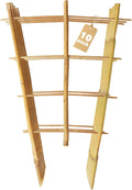 Bamboo Trellis 10 Pack, 48 Inches/4FT S3 Natural Bamboo Plant Fan Stakes, Fan-Shaped Plant Support Stand for Orchid Vines, Monarchs, Ivy and Other Plants Climbing, Help Plant Growth