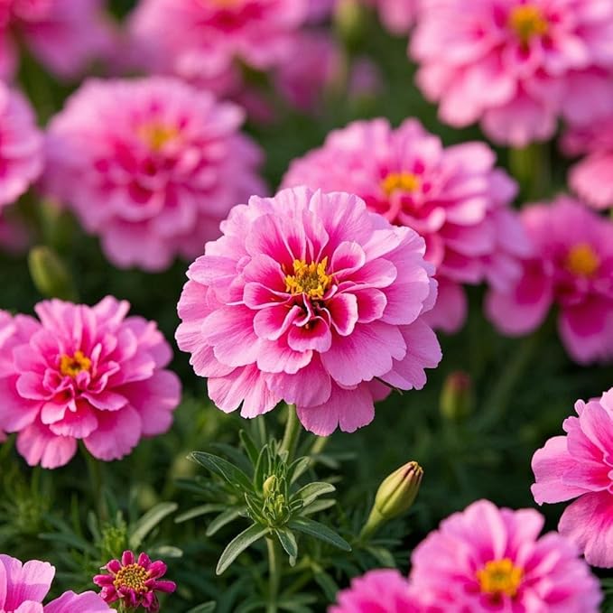 1000+ Perennial Marigold Flower Seed for Planting Outdoor-Sparky Mix French Marigold Tagetes Patula Heirloom Non-GMO Attracts Bees Butterflies Fragrant-Perfect for Borders, Beds,Container Gardens