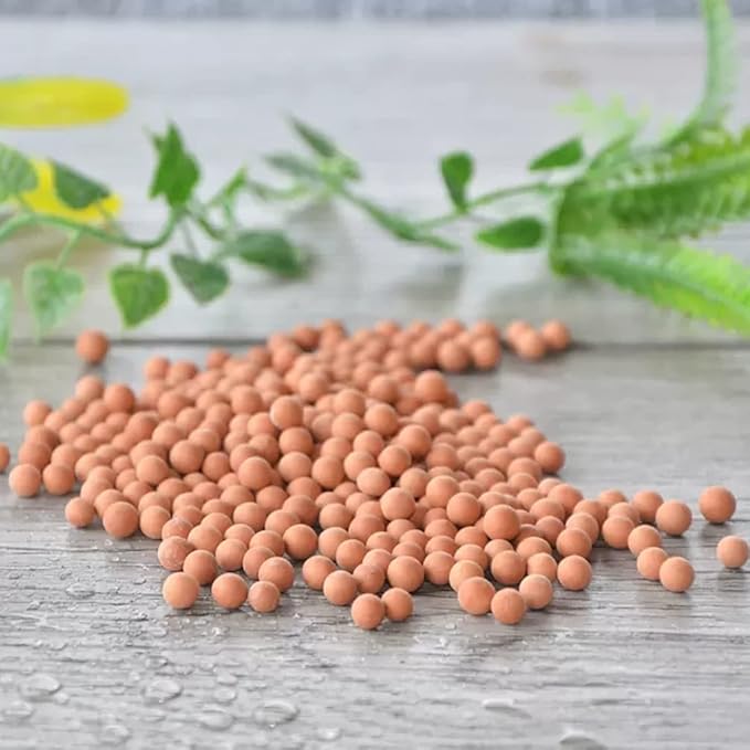 2.0 LB Clay Pebbles, 1/8'' Gardening Ceramsites Growing Media for Succulents Orchids, Aquaponics, Aquaculture Hydroponics. Ceramsite Clay Rocks Decor Cultivation, Leca for Plants