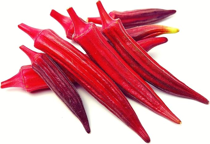 Vegetable Garden Seeds for Planting - Grow Heirloom Vegetables (Red Okra)