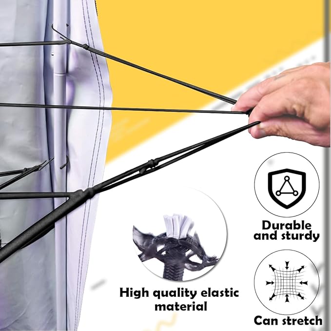 4 Pack Trellis Net for Grow Tent 2 x 4Ft Heavy-Duty Elastic Plant Net with12 Hooks Flexible Elastic for Gardening, and Horticulture(Plastic)