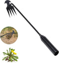 Weed Puller Gardening Hand Weeder Tools,Portable Artifact Uprooting Weeding 6 Teethes Manganese Steel Weed Removal Dual Purpose Manual Hand Pulling Tool for Lawn Garden (Black)