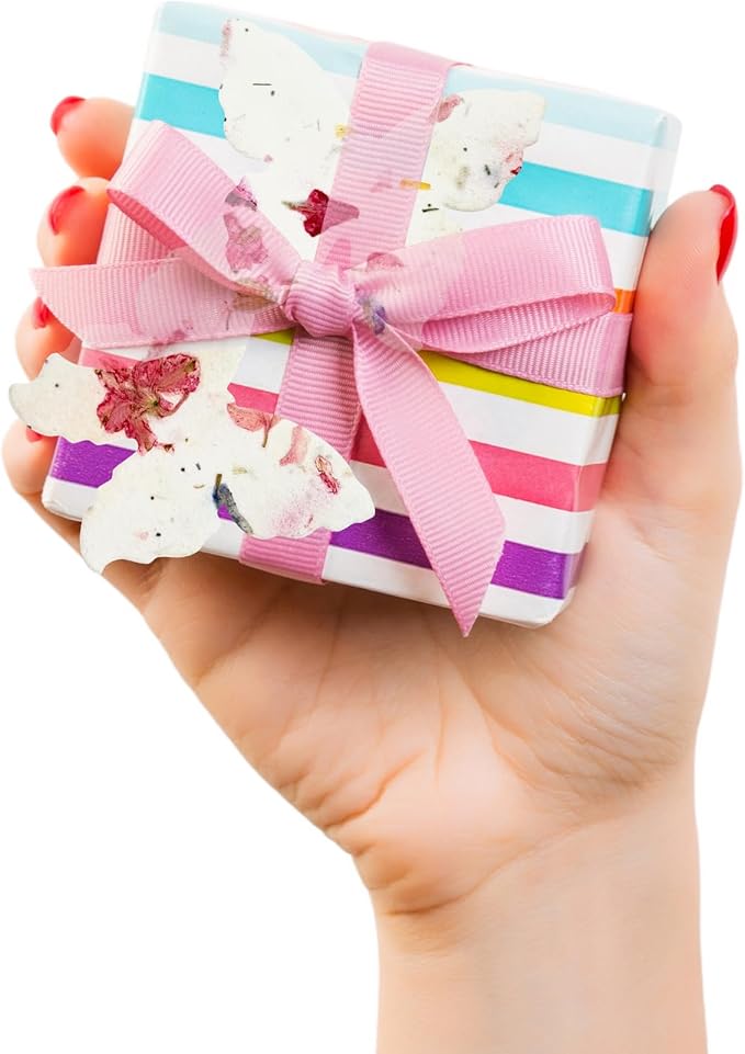 50pcs Large Pink Butterfly Seed Paper – Plantable & Writable Wildflower, Gift for Mom This Mother’s Day, Use for Shower Favors, Weddings, Party Favors or Life Events