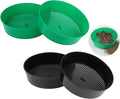 4 Pack Garden Soil Compost Sifter, Rock Garden Sieve, Plastic Sifting Pan Set for Home Plant Work with Small Gravel and Sand