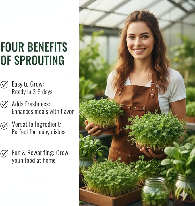 Todd's Seeds Sprouting Green Lentil Seeds, Heirloom, Non-GMO, Chemical Free, High Germinating (One Pound)