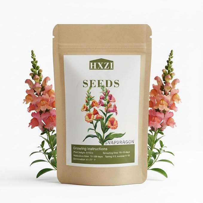 3000 Pcs Snapdragon Seeds for Planting Outdoor Garden, Snap Dragon Seeds for Planting Flowers, Pollinator-Friendly Color Mix, Annual Antirrhinum Majus
