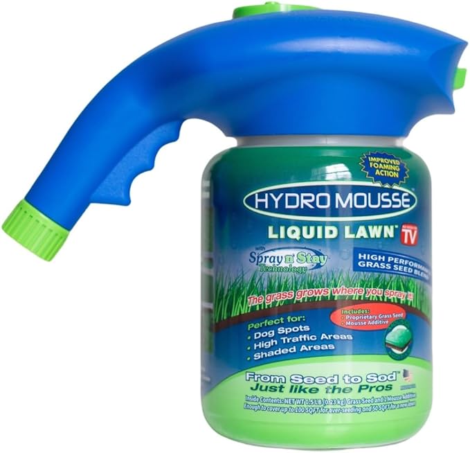 Hydro Mousse Liquid Lawn Kit with Spray n' Stay Technology (High Performance Grass Blend)