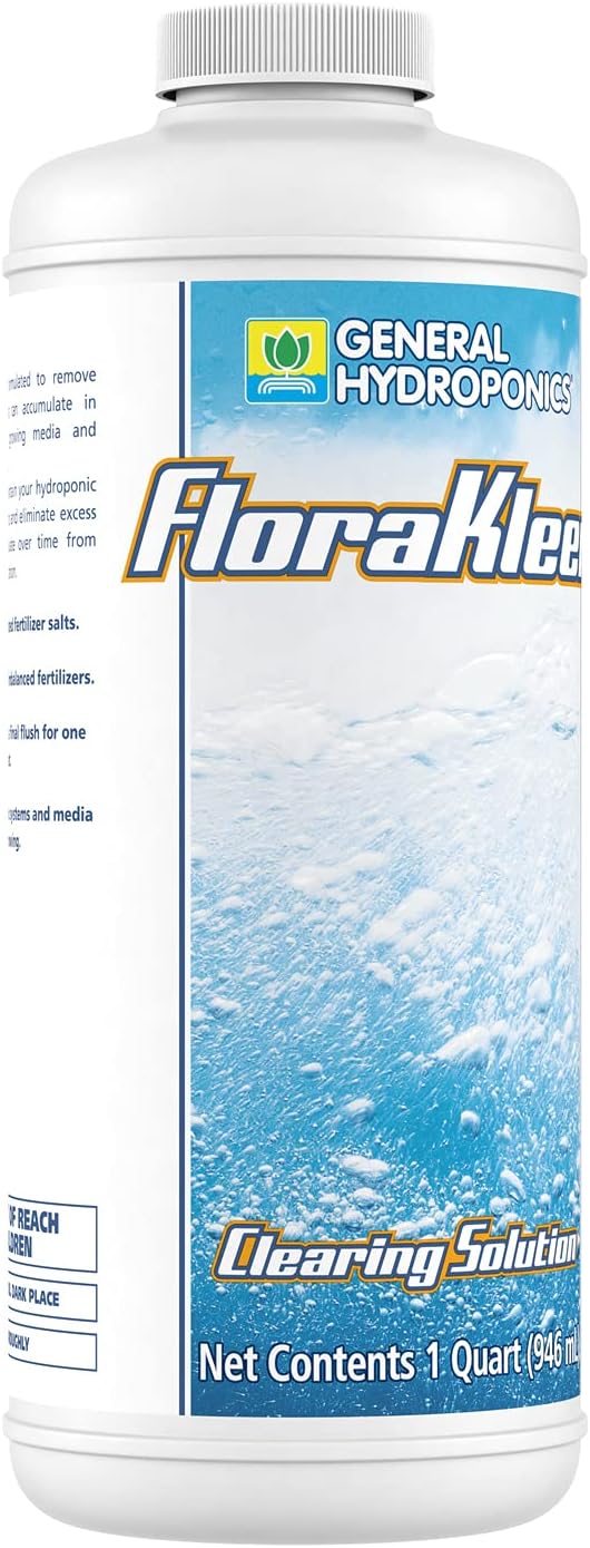 General Hydroponics FloraKleen QT - Mineral Salt Clearing Solution, 1/4 Gallon