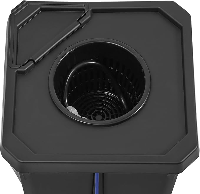 Hydroponics Growing Buckets, 1PCS Deep Water Culture Bucket System 7 Gallon Recirculating Drip Garden System with Air Pump & Clay Pebbles for Greenhouse, Garden, Balcony (1 PCS)