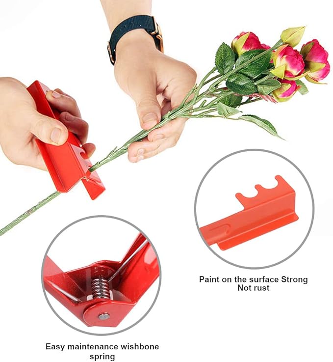 4PCS Garden Pruning Shears Scissors Kit, Rose Thorn Remover, Tree Pruner Hand Tools, Cordless Trimmer & Floral Gloves for Gardening Flower Arrangement