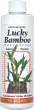 Grow More Lucky Bamboo Fertilizer (2-2-2) - 8oz of USA-Made & Concentrated Liquid Plant Food That Makes 48 Gallons - Outdoor & Indoor Bamboo Plant Food for Fast Growth