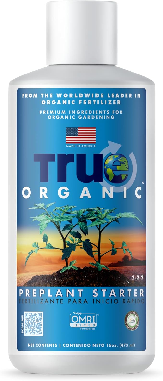 True Organic - 16 oz Liquid Concentrate - Preplant Starter Plan Food - OMRI/Organic/Natural Gardening
