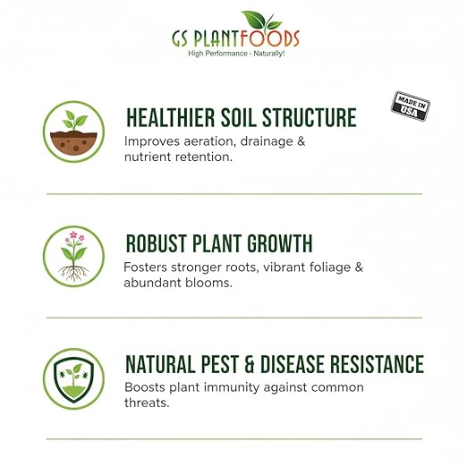 GS Plant Foods Root Ruckus – Dry Soil Zone Conditioner – Humic-Rich Granules with Kelp Components to Support Soil Structure & Nutrient Availability (11 oz)