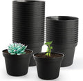 RooTrimmer 160 Pack 3 Inch Black Nursery Pots - Plastic Seedling, Seed Starter, Germination Pots with Drainage for Plants, Succulents, Flowers, Transplanting