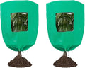 CMINGJ Plant Frost Protection Covers with Viewing Window, 47.2" x 70.8", 2.06oz/yd², Reusable Drawstring Tree Cover, Winter Tree Blanket with Zipper for Plants, Frost Protection Cloths Green (2 Pack)