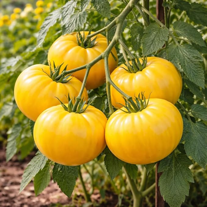 Tomato Seeds Collection – Heirloom Tomato Varieties for Planting: Beefsteak, Large Red Cherry, San Marzano, Yellow Brandywine – Vegetable Garden Seeds