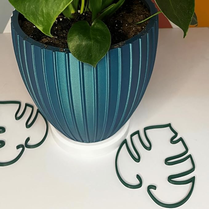Chatelet Monstera Leaf Plant Support | Unique & Aesthetic Monstera Plant Support | Keeps Plants Tame & Growing Vertical | Made in USA (Mini, Green), 30870