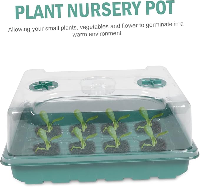 BESTonZON 1Set Plant Germination Box Durable Indoor Garden Propagating Trays with Design for Home Gardening Seed Starting Greenhouse Accessory