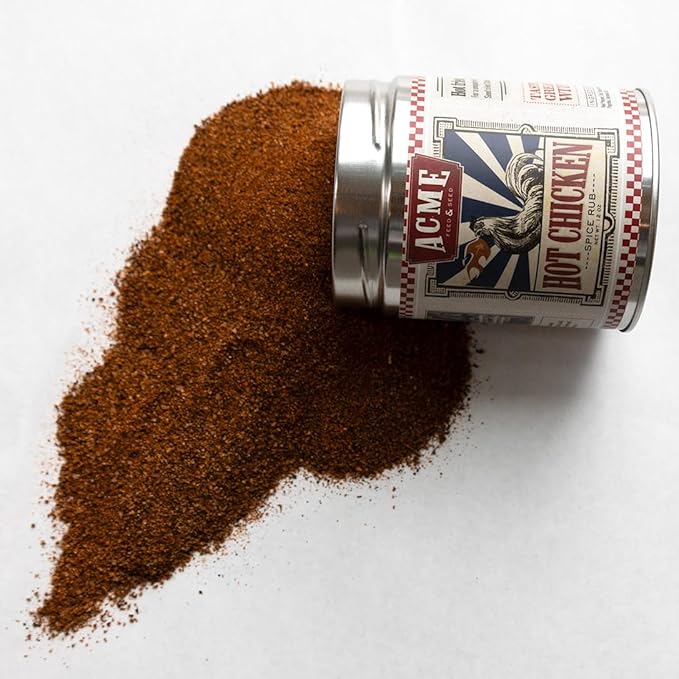 Acme Feed & Seed Nashville Hot Chicken Rub – 12 oz Tin – Authentic Spicy Southern Seasoning Blend – Gourmet Rub for Fried Chicken, Wings, BBQ, Grilling, Smoking & Home Cooking