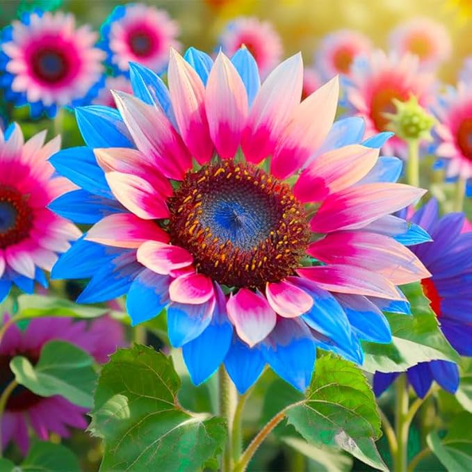 100+ Exotic Sunflower Seeds for Planting Rare Bright Sunflowers Non-GMO Heirloom Seeds for Home Garden Outdoors