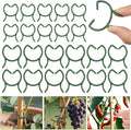 AUAUY 210 Pcs Plant Clips Green Garden Clips Plastic Plant Rings Plant Support Clips for Securing Plant Stem（M+L）