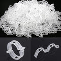 Clear Plant Support Clips 300 PCS, Reusable Plastic Garden Clips for Climbing Plants, Tomato Trellis Clips for Cucumber Eggplant