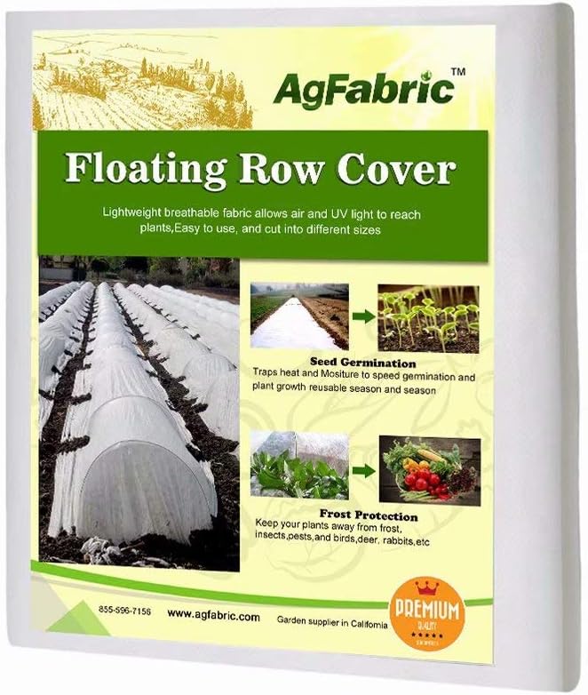 Agfabric Plant Covers Freeze Protection Frost Blankets for Plants 10'x15' 0.55oz Row Covers Plant Cover Winter Frost Pests Protection,White