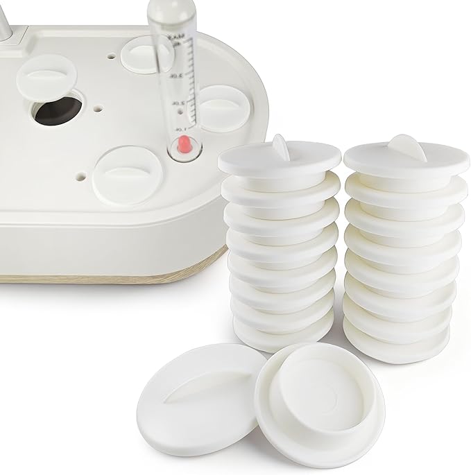 Universal Plant Spacer Caps (18 Pack) Compatible with Aerogarden, Ahopegarden, GardenCube, iDOO, Mufga, Letpot and Other Hydroponics Growing System Kit, Pod Cover Lids for Indoor Garden Kit, White