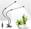 iPower LED Grow Light with Full Spectrum for Indoor Plants, Adjustable Gooseneck, 5 Dimmable Levels, 3 Auto Timing Modes, White