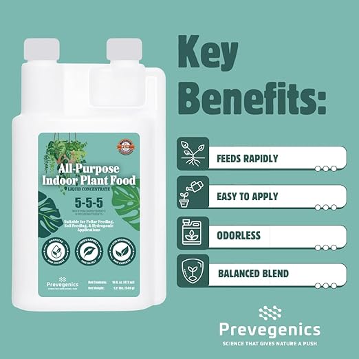 All-Purpose Indoor Plant Food | All-Natural, Odorless, Soil Feeding, Foliar Feeding, or Hydroponic Applications (1 Pack (16 fl. oz.))