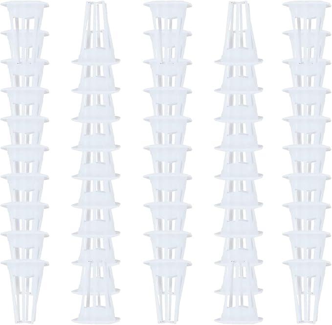 50pcs Square Grow Baskets for Indoor Hydroponics Supplies, Hydroponics Growing System Plant Seed Pods Compatible with Partly QYO, LYKO,Idoo Hydroponic Garden System(Square
