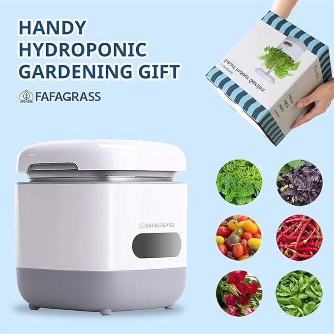 Indoor Hydroponic Garden System, LED Growing Light, Adjustable Height Water Pump, Countertop Herb Garden Kit