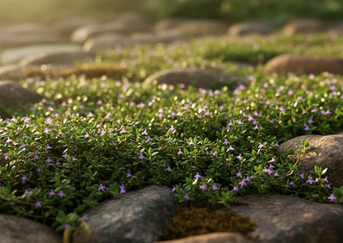 1500+ Creeping Thyme Seeds Purple Pink Ground Cover Heirloom, Non-GMO, Perennial