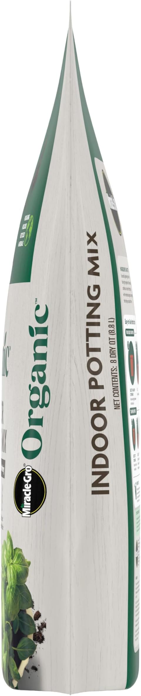 Miracle-Gro Organic Indoor Potting Mix - Protects Against Over and Under Watering, Planting Soil for Indoor Container Plants, Houseplants and Starter Plants, OMRI Listed, 8 qt. (2-Pack)