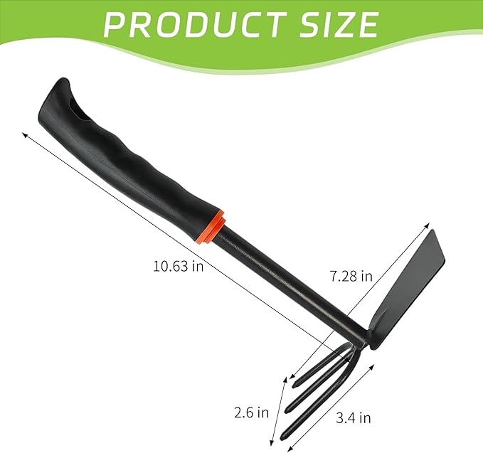 Garden Trowel with Rubber Handle, Multi-Use Flat Garden Hand Trowel for Planting, Weeding, Transplanting, Digging, Small Weeding Knife for Gardening